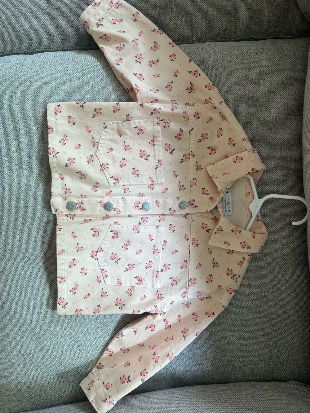 Zara Pink Floral Girls' Jacket